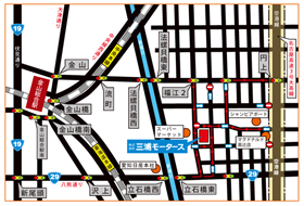 三浦モータースへのアクセスマップ